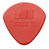 12 x Dunlop Nylon Jazz I Rouge Guitare Picks/médiators - Pointe ronde 1.10 mm dans une boîte pratique Pick