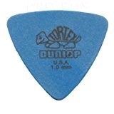 12 x Dunlop pitch Triangle Lot de 6 médiators pour guitare 1 mm bleu dans une boîte de rangement pratique