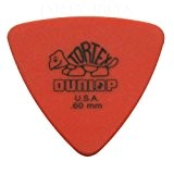 12 x Dunlop Tortex Triangle Guitare Picks/médiators - 0,60 mm Orange dans une pratique Pick étain