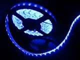16.4 ft 5 M 300 LED SMD5050 Lumière Couleur : Bleu Bandes bande LED flexible étanche sans alimentation 12 V. Durée de vie : 50 000 heures - idéal pour les ...