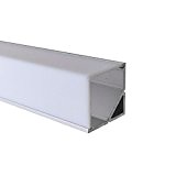 200 cm LED aluminium coin profils de 90 avec couvercle opale semi transparent ou blanc diffus Transparent de Alumino®, Aluminium, ALU + ...