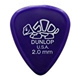 24 x médiators Dunlop pour guitare Delrin/Plectres - 2.00 mm Violet dans une pratique Pick étain