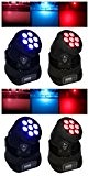 4pcs/lots 7*15W RGBWA+UV LED Mini Moving Head Poutre party lumière Disco