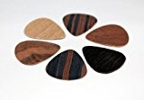 6 wooden picks : plectre en bois, 6 plectres en bois véritable, médiator de bois, cadeau pour guitaristes
