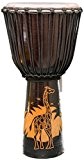 60 cm Professionnel Djembe Tambour Bongo Drum Busch Tambour de l'Afrique de style sculpté à la main en acajou Girafe 1