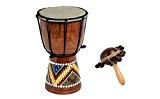 70cm Djembe Drum Tambour super son Bongo Tam Tam TamTam Dotpaint Enfants + maraca avec des noix R51