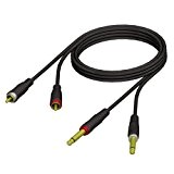 Adam Hall 3m 2 x 6.5mm Jack Mono to 2 x RCA Male Audio Cable