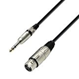 Adam Hall Cables K3BFV0100 Série 3 Star Câble Microphone XLR Femelle vers Jack 6,35 mm stéréo Mâle 1 m