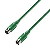 Adam Hall Cables K3MIDI0075GRN Série 3 Star Câble MIDI 0,75 m vert