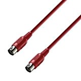 Adam Hall Cables K3MIDI0075RED Série 3 Star Câble MIDI 0,75 m Rouge