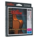 Alice - Cordes pour les guitares folk, acoustiques et electro acoustiques 80/20 BRONZE avec de placage empecher corrosion. Custom light ...