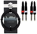 Alpha Audio 190175 Basic Line Double câble 3 m 2 x 6,3 mm Jack Mono Noir