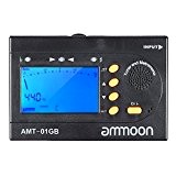 ammoon AMT-01 GB Multifonction 3 en 1 Digital Tuner + Métronome + Tone Portable Générateur Universel pour Chromatique Guitare Basse ...