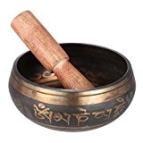 Ammoon Bol tibétain en métal pour pratique du bouddhisme méditation guérison relaxation 7 cm 2.8"