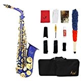 ammoon LADE Brass Gravé Eb E-Flat Alto Saxophone Sax Abalone Shell Boutons Instrument Vent avec Gants Case Chiffon de Nettoyage ...