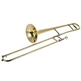 ammoon Trombone ténor en laiton en Si bémol Laque dorée Tons B Plat avec Cupronickel Embouchure Instrument à Vent de ...
