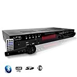 Amplificateur HIFI stéréo KARAOKE 2x50W - BLUETOOTH/USB/SD/FM + Microphone noir