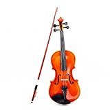 Andoer 4/4 Violon Fiddle Tilleul Cordes en Acier Arbor Bow Instrument à Cordes pour les Amoureux de la Musique Débutants