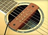 Artec Bubbinga Micro de rosace en bois pour guitare acoustique à 6 ou 12 cordes de type Humbucker
