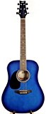 Ashton D25 Pack guitare folk pour gaucher Avec accordeur intégré et accessoires Bleu (Import Royaume Uni)