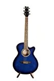 Ashton Sl29ceq Guitare électro-acoustique Ultra fine Bleu