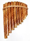 Asia Design Flûte de pan en bambou fabriquée à la main au Pérou 23 x 22 cm