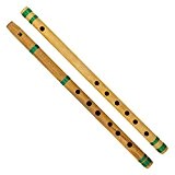 bambou indien flûte bansuri, lot de 2, bloc & transversal, pour les enfants