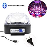 Besmall Bluetooth RGB LED USB Mp3 boule disco lumière avec télécommande pour les vacances projecteur d'éclairage Sticker DJ Disco salle ...