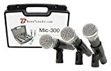 BoomToneDJ BOOMIC300 Pack de 3 microphones filaires Noir