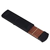 bqlzr 4 frette en plastique noir 6 cordes pour guitare Guitare poche de voyage portable pratique Gadget outil
