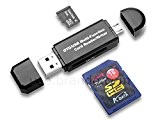 Brand New Micro USB OTG to USB 2.0 Adapter SD/Micro SD Card Reader For Smartphones/PC UK