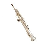 C Saxophone Soprano Droit avec sifflet Saxophone Alto Instruments de Musique Argent