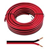Câble enceinte 10m - 2x2,5mm² - 100% CCA Cuivre ; Audiocâble - rouge/noir