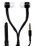 Casque Écouteurs Intra-Auriculaires OKCS® pour iPhone, Samsung, Sony, HTC, LG, Huawei, Nokia, Xiaomi etc. Headset Lacet Désign - en Noir