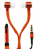 Casque Écouteurs Intra-Auriculaires OKCS® pour iPhone, Samsung, Sony, HTC, LG, Huawei, Nokia, Xiaomi etc. Headset Lacet Désign - en Orange