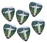 Christ The Redeemer Rio Brazil 6 X Logo Guitare Mediators Picks (GD)