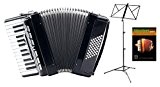 Classic Cantabile 48 basses accordéon ""Secondo III"" noir SET y compris le pupitre
