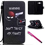 Coque Galaxy Grand Prime G530 G530 G530H G5308, Firefish [Slots pour carte] [Kickstand] Flip Folio Wallet Case Cuir synthétique Shell ...