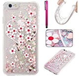 Coque iPhone 6, Glitter Liquide TPU Etui, Firefish Dynamique Liquide Forme de Cœur Sables Mouvants Transparente Case pour Apple iPhone ...