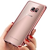 Coque SamSung Galaxy S7,Mture coque Galaxy S7 [Ultra Hybrid] Coussin d'air [ Rose Crystal] Shock-Absorption Case Coque arrière transparente + ...