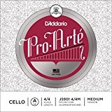 D'Addario Bowed Corde seule (La) pour violoncelle D'Addario Pro-Arte, manche 4/4, tension Medium