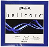 D'Addario Bowed Jeu de cordes pour contrebasse hybride D'Addario Helicore, manche 3/4, tension Heavy
