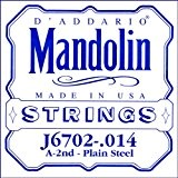 D'Addario Corde seule en nickel pour mandoline D'Addario J6702, .014