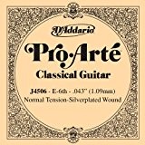 D'Addario Corde seule en nylon pour guitare classique D'Addario Pro-Arte J4506, Normal, sixième corde