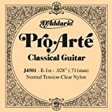 D'Addario Corde seule en nylon pour guitare classique D'Addario Pro-Arte J4501, Normal, première corde