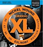 D'Addario Cordes en nickel pour basse D'Addario EXL160BT, Balanced Medium, 50-120