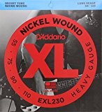 D'Addario Cordes en nickel pour basse D'Addario EXL230, Heavy, 55-110, cordes longues