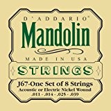 D'Addario Cordes en nickel pour mandoline D'Addario J67