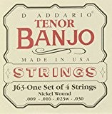 D'Addario Cordes pour banjo ténor D'Addario, nickel, 9-30