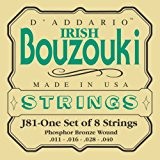 D'Addario Cordes pour bouzouki irlandais D'Addario J81